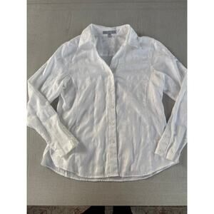 Foxcroft Fitted Floral Lace Buttondown Corporate Girly Corpcore Girl Boss (S)